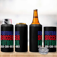 Canada Mexico USA 4 in 1 Can Cooler Tumbler Football Fan Gift