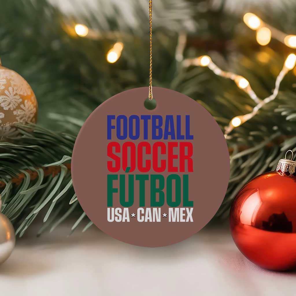Canada Mexico USA Ceramic Ornament Football Fan Gift