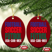 Canada Mexico USA Ceramic Ornament Football Fan Gift