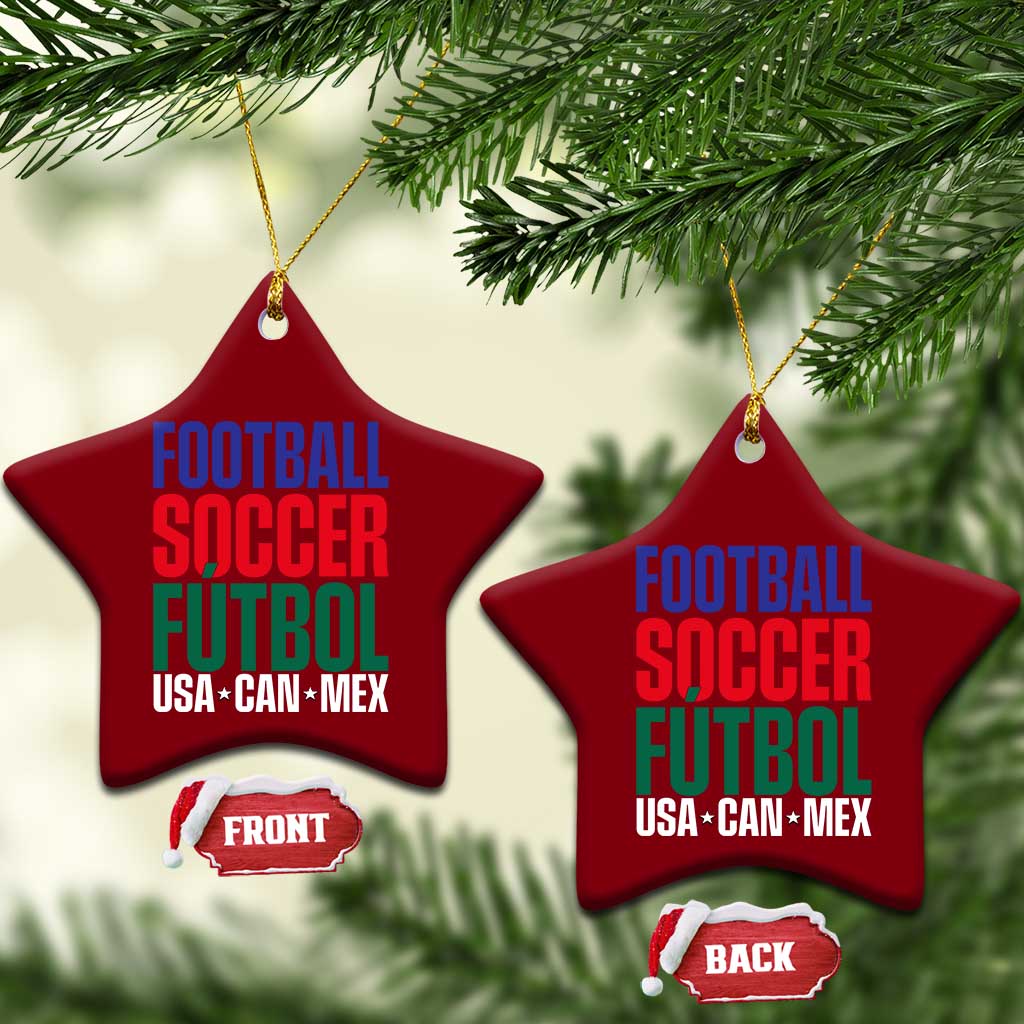 Canada Mexico USA Ceramic Ornament Football Fan Gift