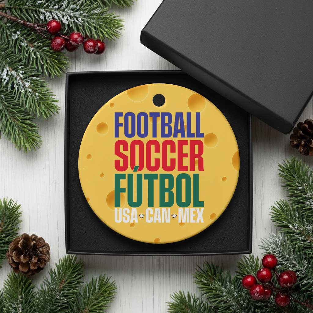 Canada Mexico USA Ceramic Ornament Football Fan Gift