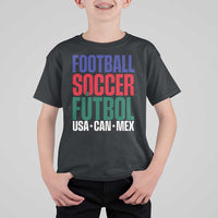 Canada Mexico USA T Shirt For Kid Football Fan Gift