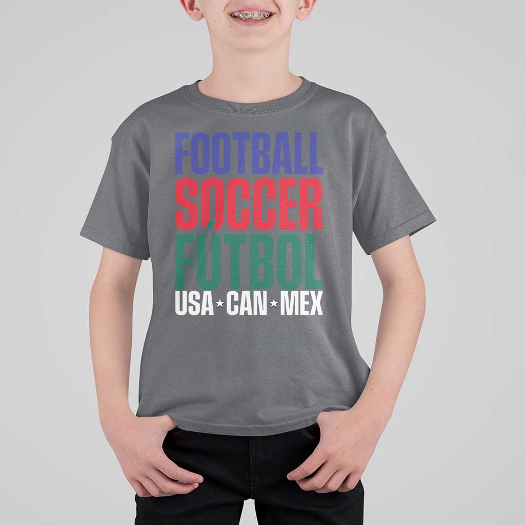 Canada Mexico USA T Shirt For Kid Football Fan Gift