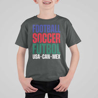 Canada Mexico USA T Shirt For Kid Football Fan Gift
