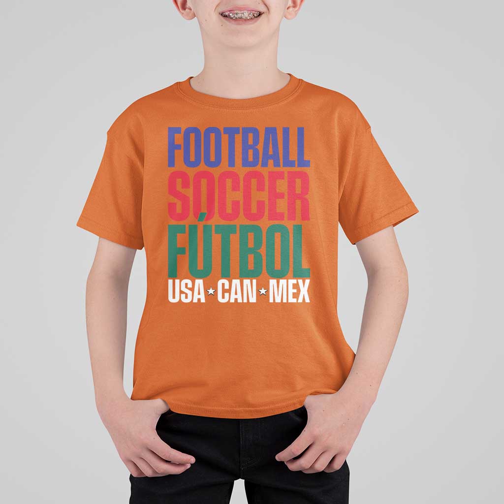 Canada Mexico USA T Shirt For Kid Football Fan Gift