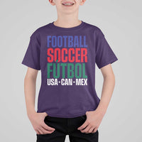 Canada Mexico USA T Shirt For Kid Football Fan Gift