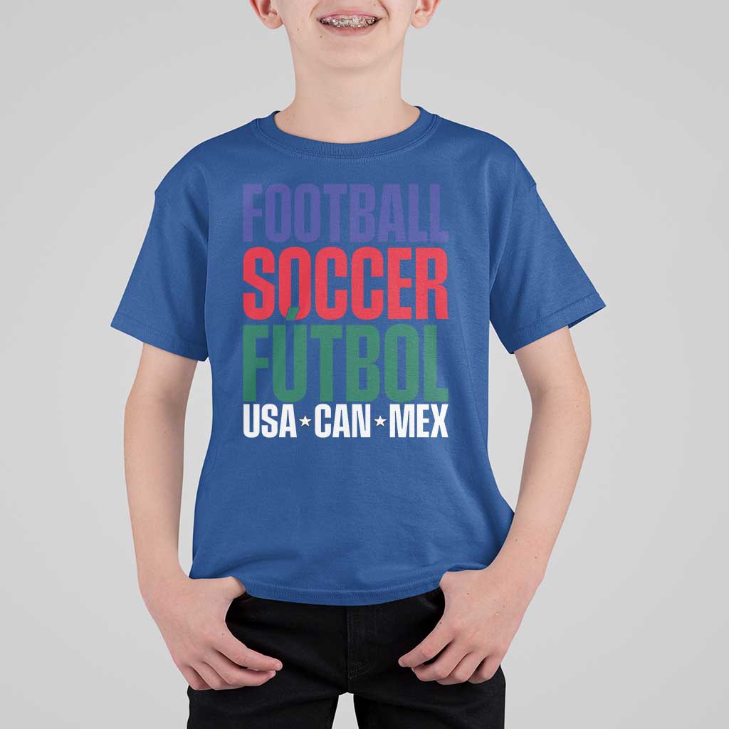 Canada Mexico USA T Shirt For Kid Football Fan Gift