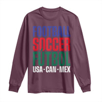 Canada Mexico USA Long Sleeve Shirt Football Fan Gift