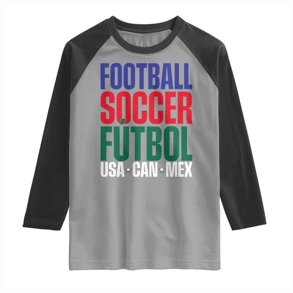 Canada Mexico USA Raglan Shirt Football Fan Gift
