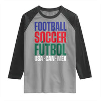Canada Mexico USA Raglan Shirt Football Fan Gift