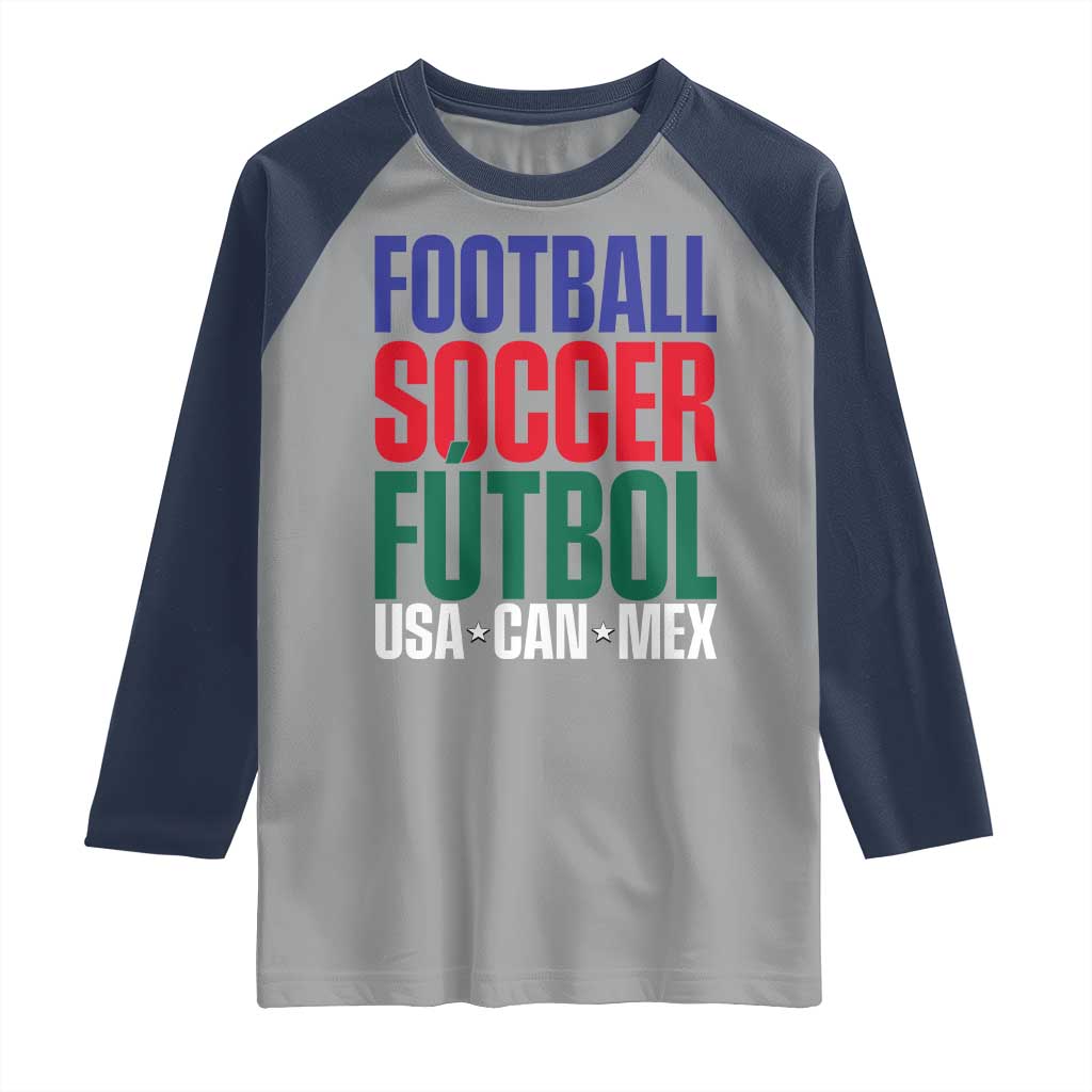 Canada Mexico USA Raglan Shirt Football Fan Gift