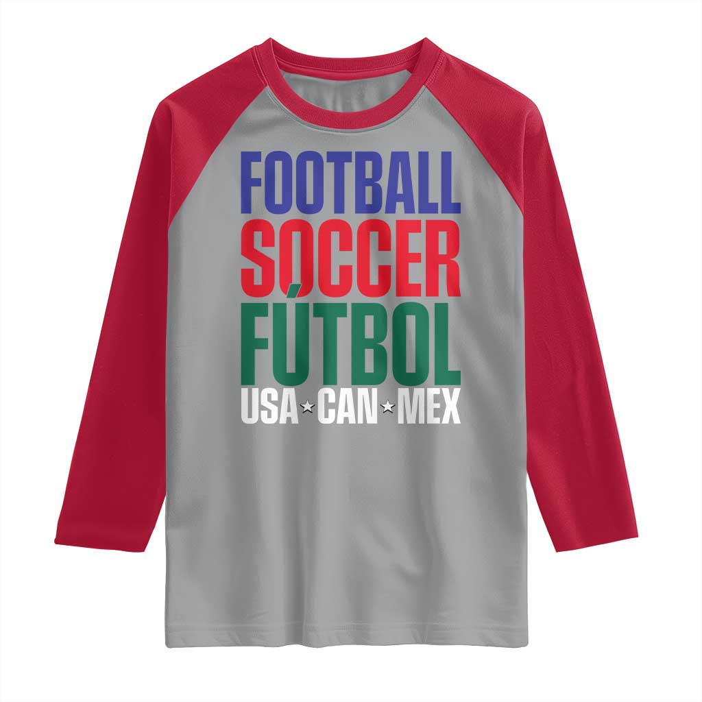 Canada Mexico USA Raglan Shirt Football Fan Gift