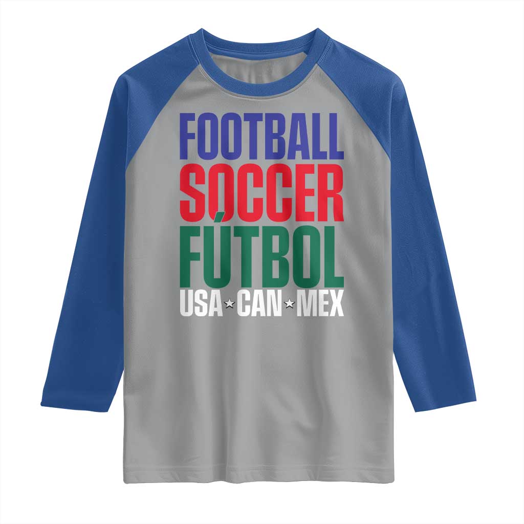 Canada Mexico USA Raglan Shirt Football Fan Gift