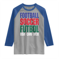 Canada Mexico USA Raglan Shirt Football Fan Gift