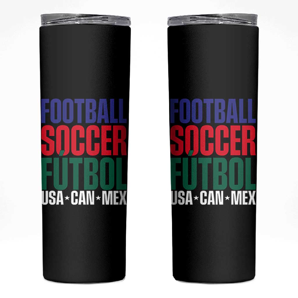Canada Mexico USA Skinny Tumbler Football Fan Gift
