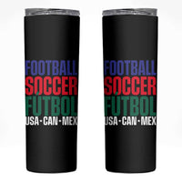 Canada Mexico USA Skinny Tumbler Football Fan Gift