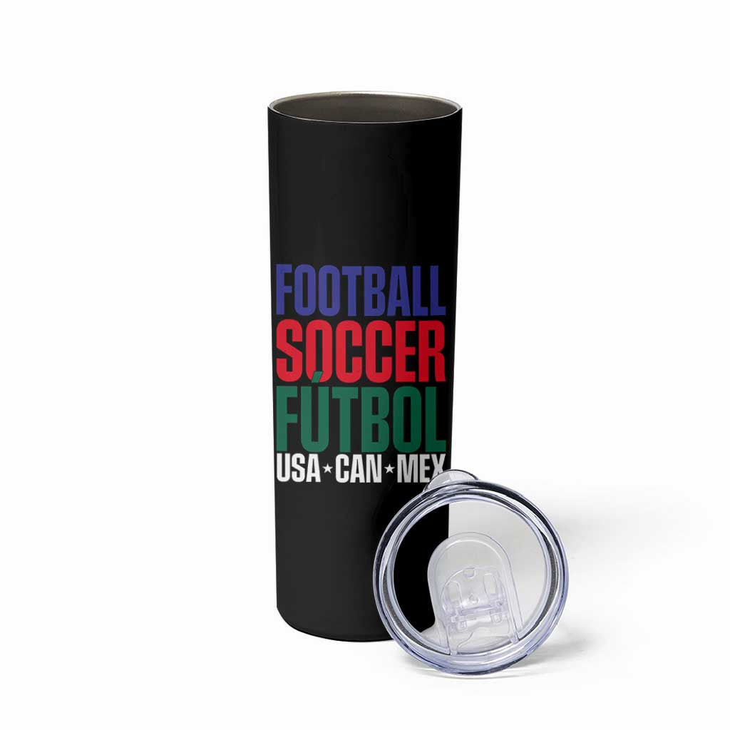 Canada Mexico USA Skinny Tumbler Football Fan Gift