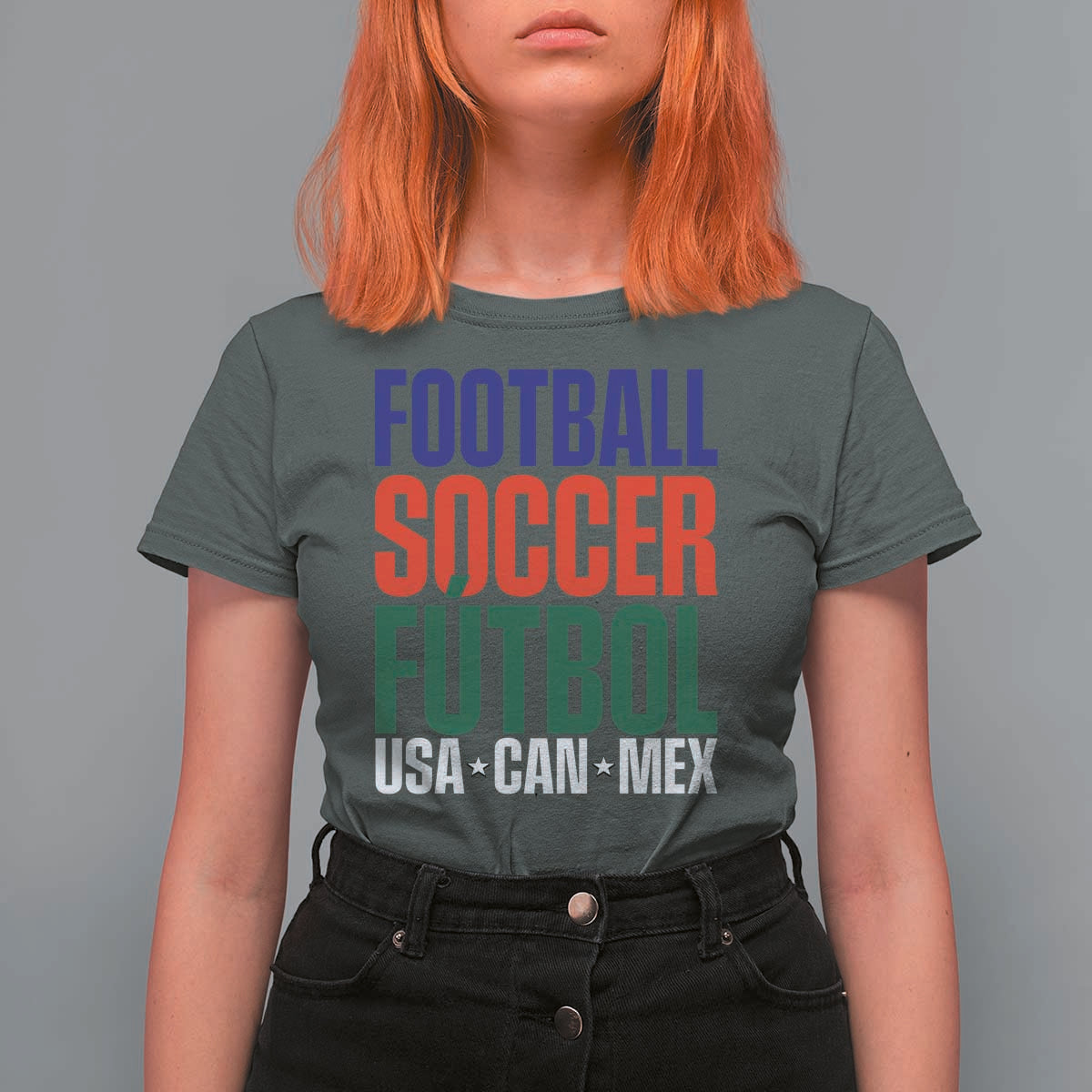 Canada Mexico USA T Shirt For Women Football Fan Gift