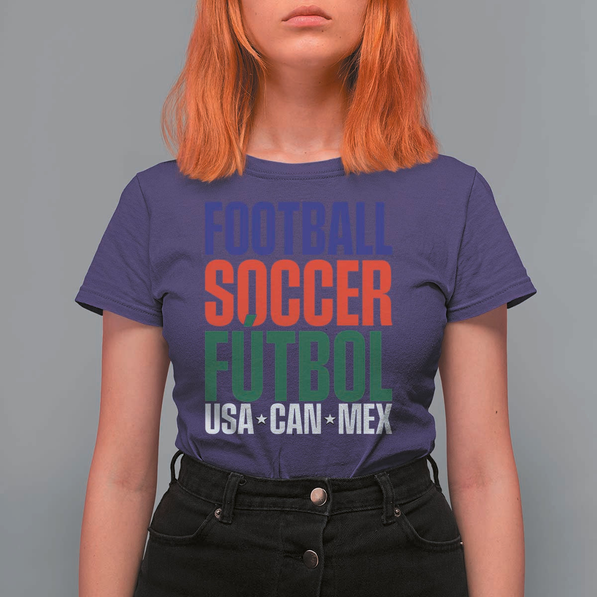 Canada Mexico USA T Shirt For Women Football Fan Gift