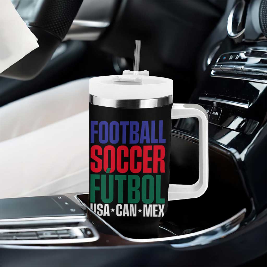 Canada Mexico USA Tumbler With Handle Football Fan Gift