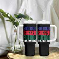 Canada Mexico USA Tumbler With Handle Football Fan Gift