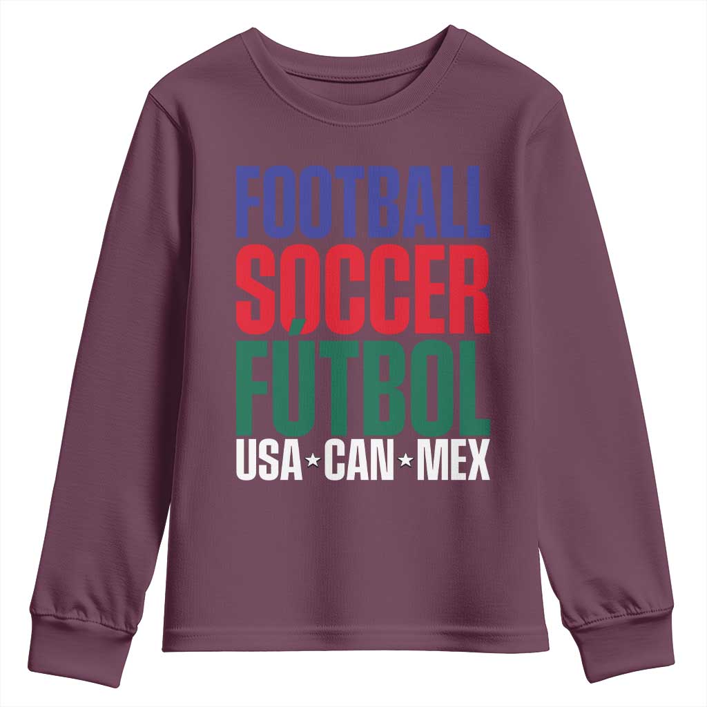 Canada Mexico USA Youth Sweatshirt Football Fan Gift