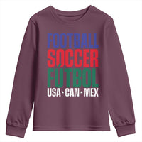 Canada Mexico USA Youth Sweatshirt Football Fan Gift