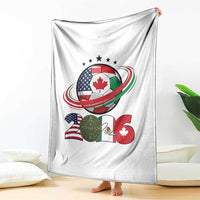 USA Mexico Canada Throw Blanket 2026 Football Fan Gift