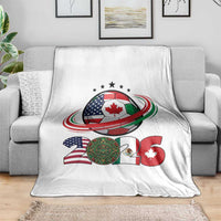 USA Mexico Canada Throw Blanket 2026 Football Fan Gift