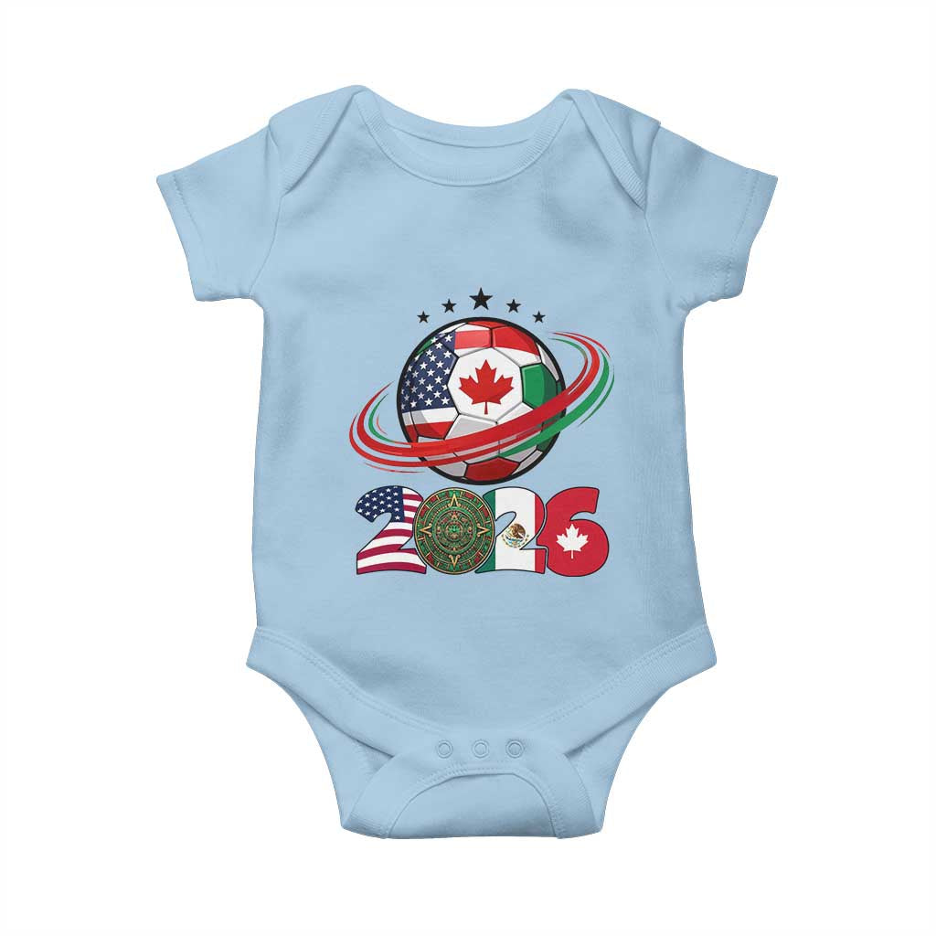USA Mexico Canada Baby Onesie 2026 Football Fan Gift