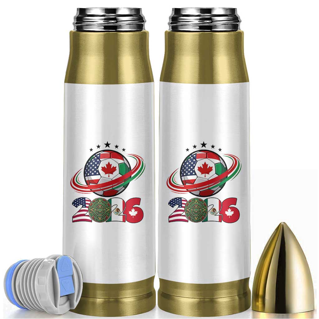 USA Mexico Canada Bullet Tumbler 2026 Football Fan Gift