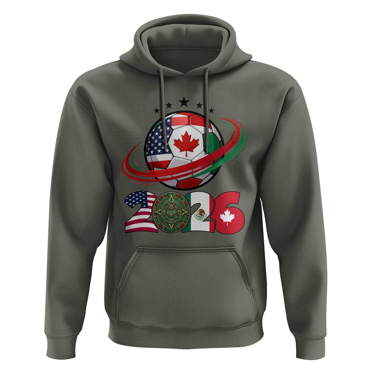 USA Mexico Canada Hoodie 2026 Football Fan Gift