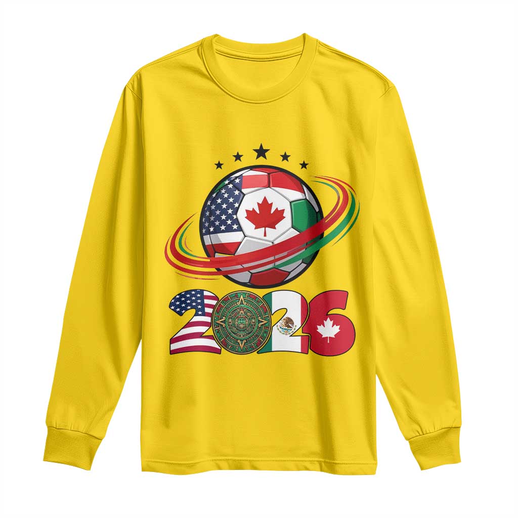 USA Mexico Canada Long Sleeve Shirt 2026 Football Fan Gift