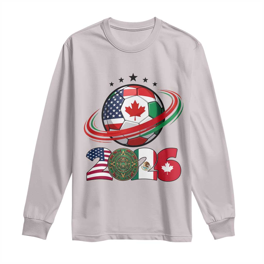 USA Mexico Canada Long Sleeve Shirt 2026 Football Fan Gift