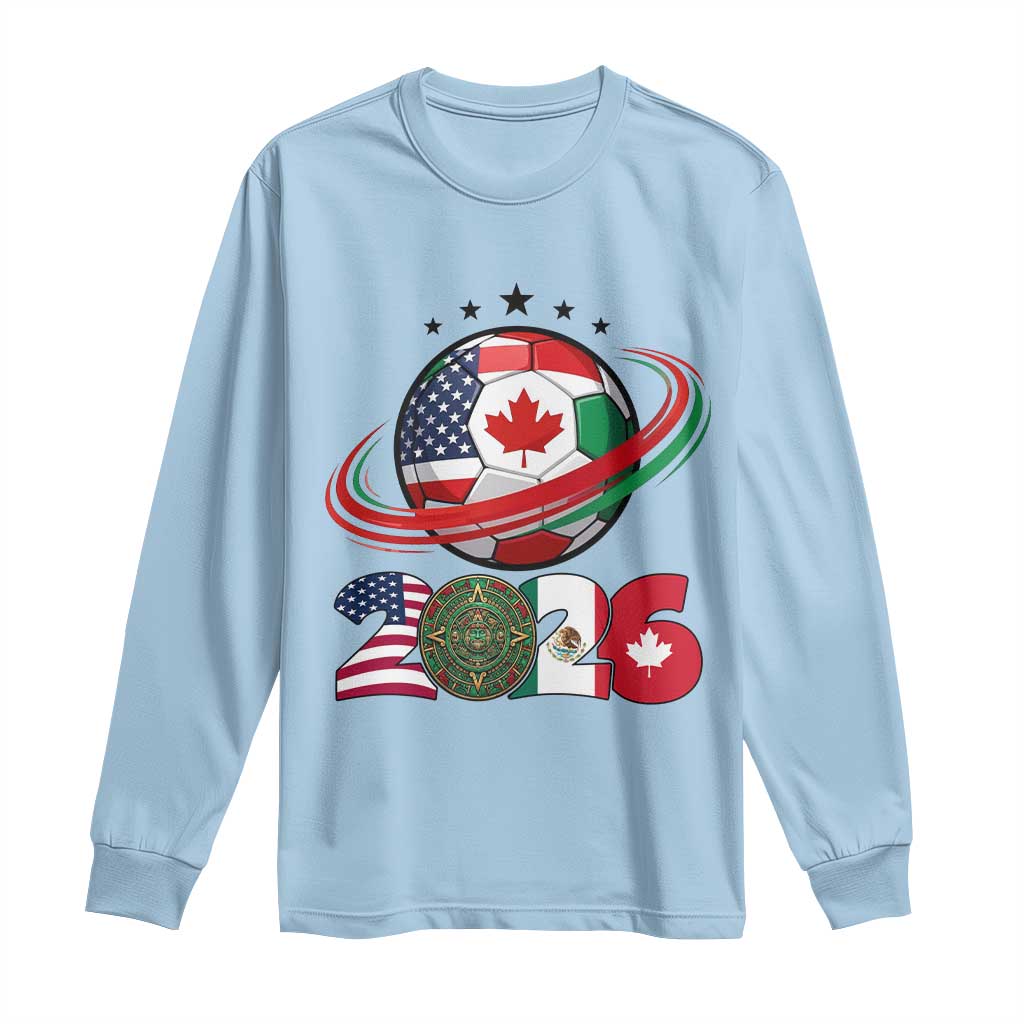 USA Mexico Canada Long Sleeve Shirt 2026 Football Fan Gift