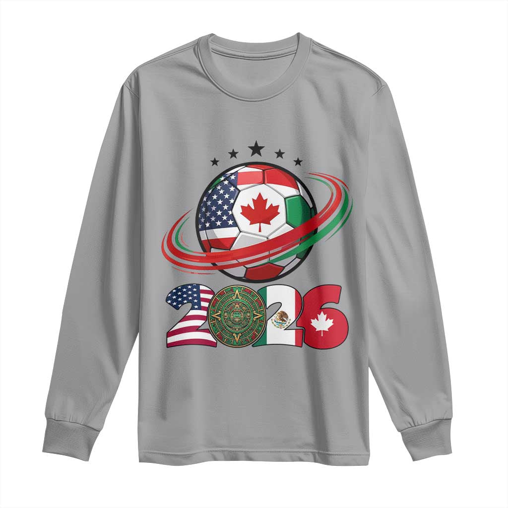 USA Mexico Canada Long Sleeve Shirt 2026 Football Fan Gift