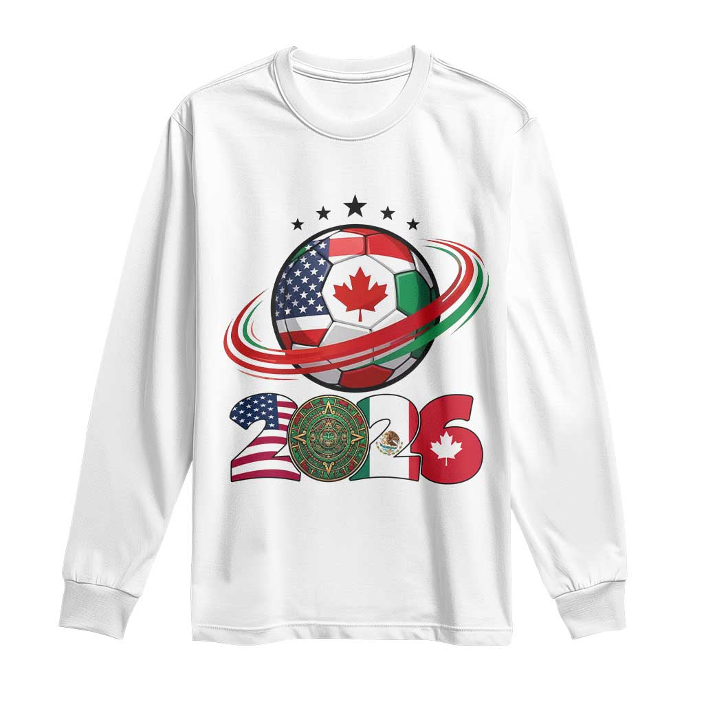 USA Mexico Canada Long Sleeve Shirt 2026 Football Fan Gift