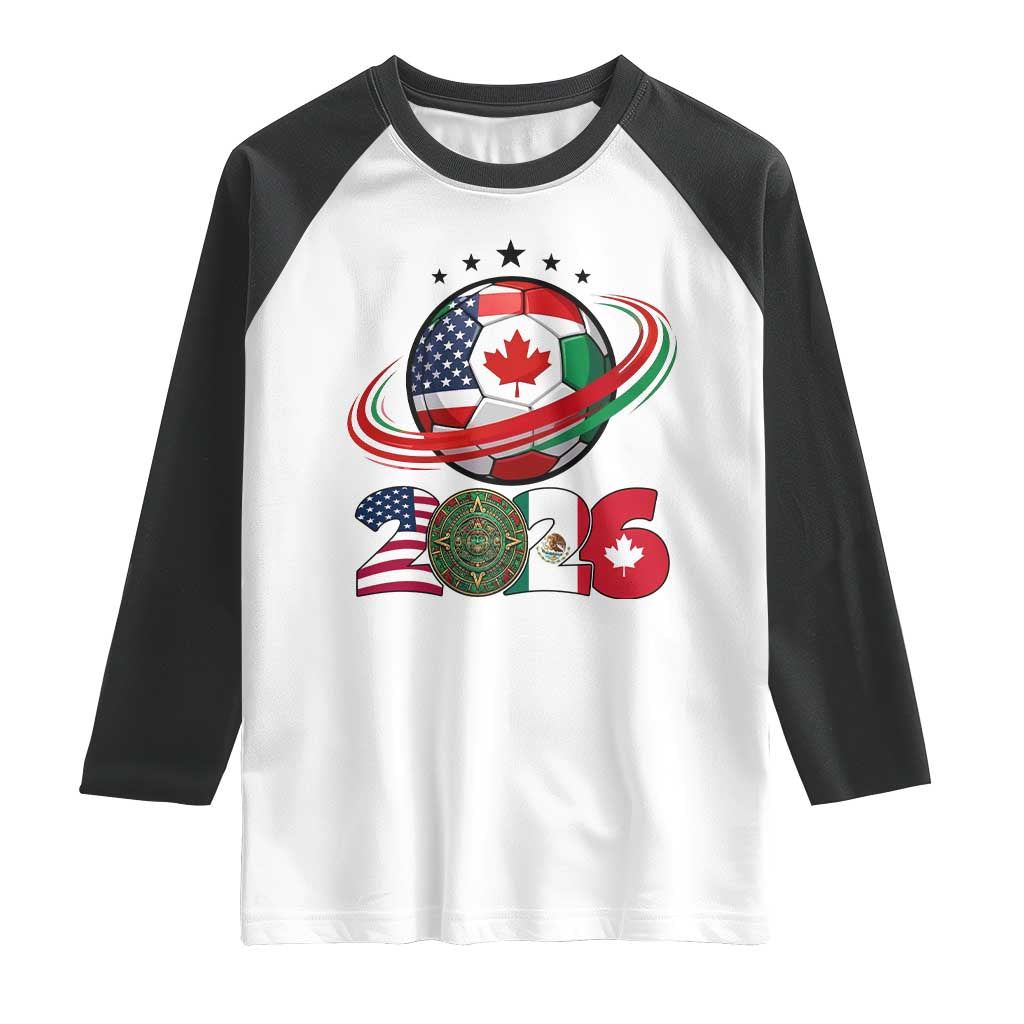 USA Mexico Canada Raglan Shirt 2026 Football Fan Gift
