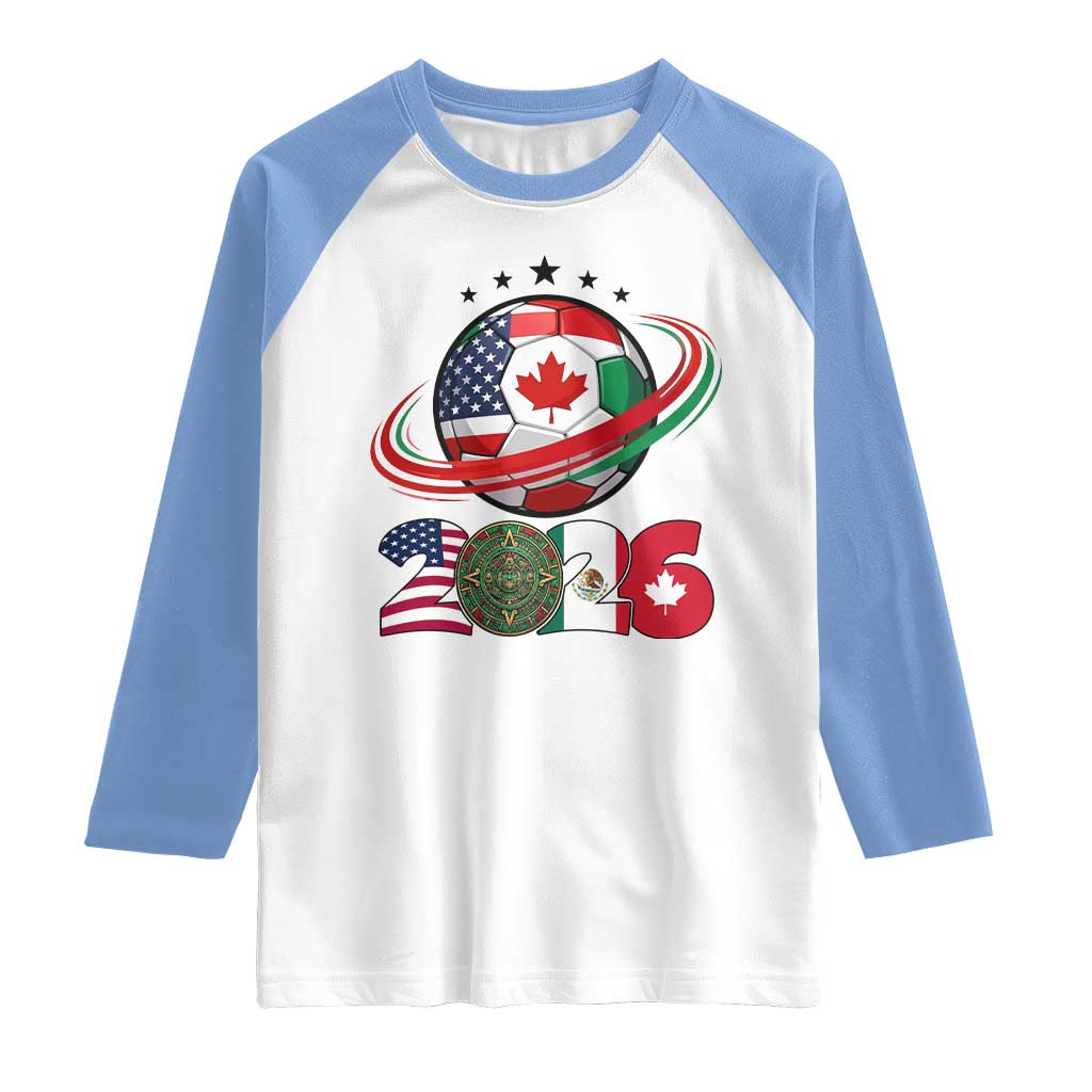 USA Mexico Canada Raglan Shirt 2026 Football Fan Gift