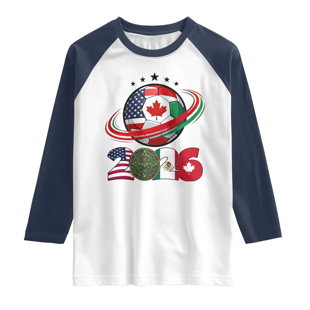 USA Mexico Canada Raglan Shirt 2026 Football Fan Gift