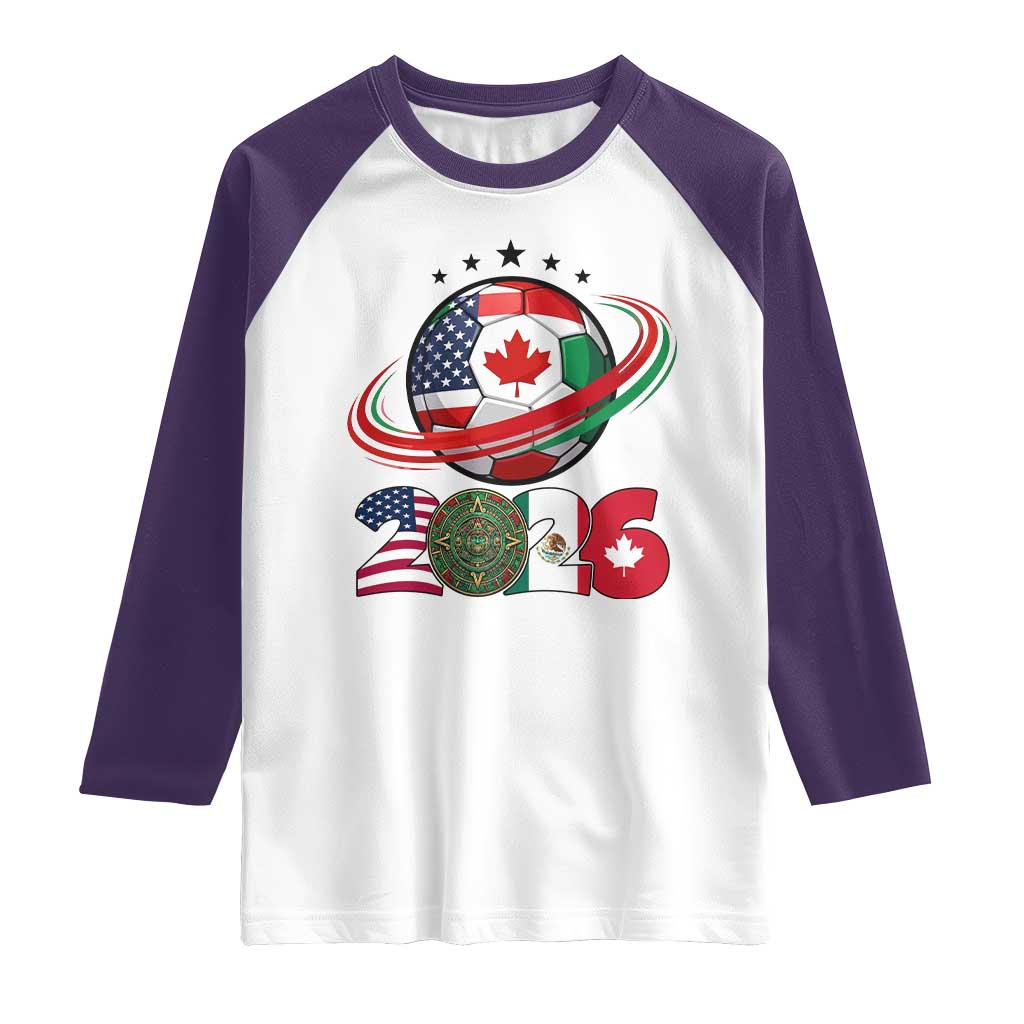USA Mexico Canada Raglan Shirt 2026 Football Fan Gift