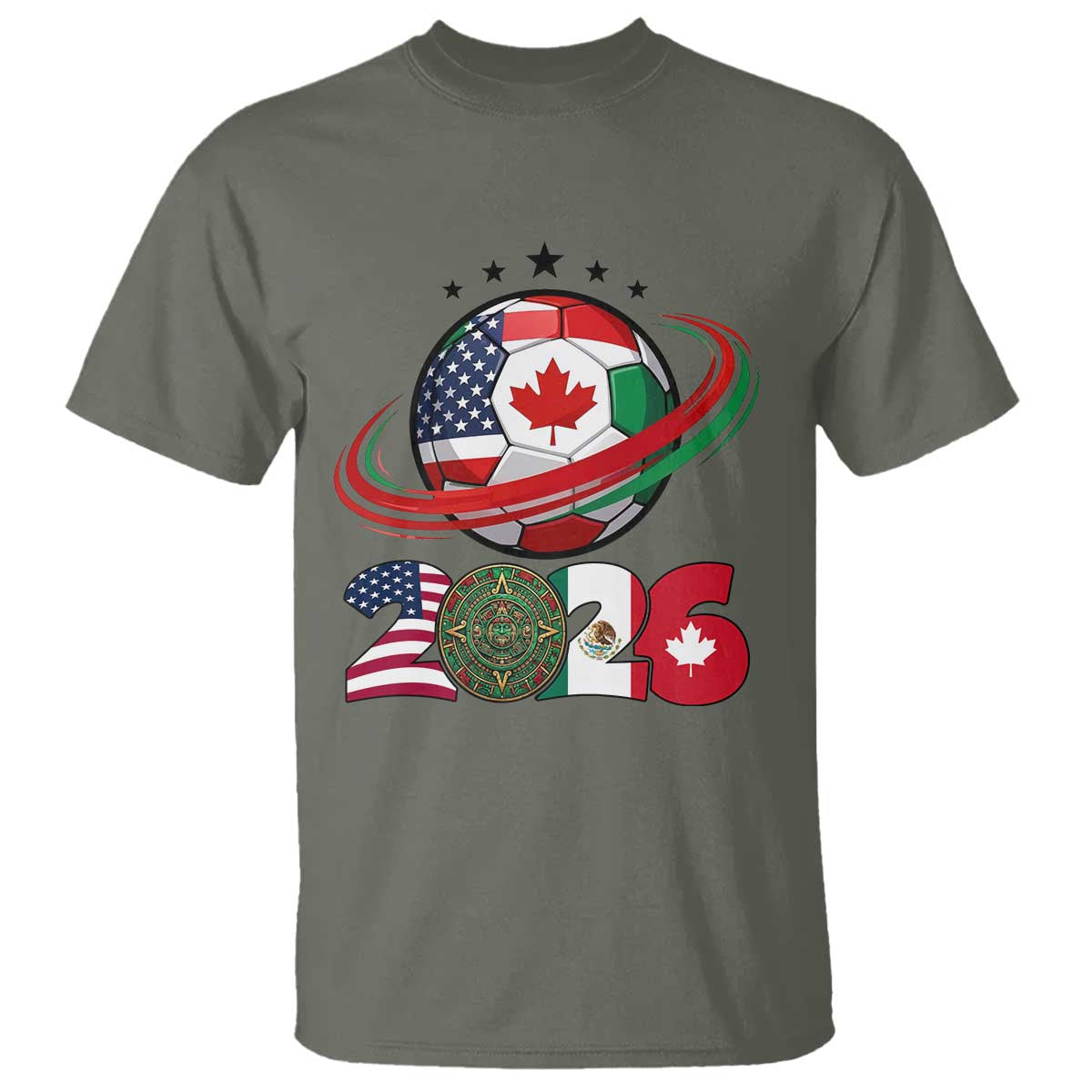 USA Mexico Canada T Shirt 2026 Football Fan Gift
