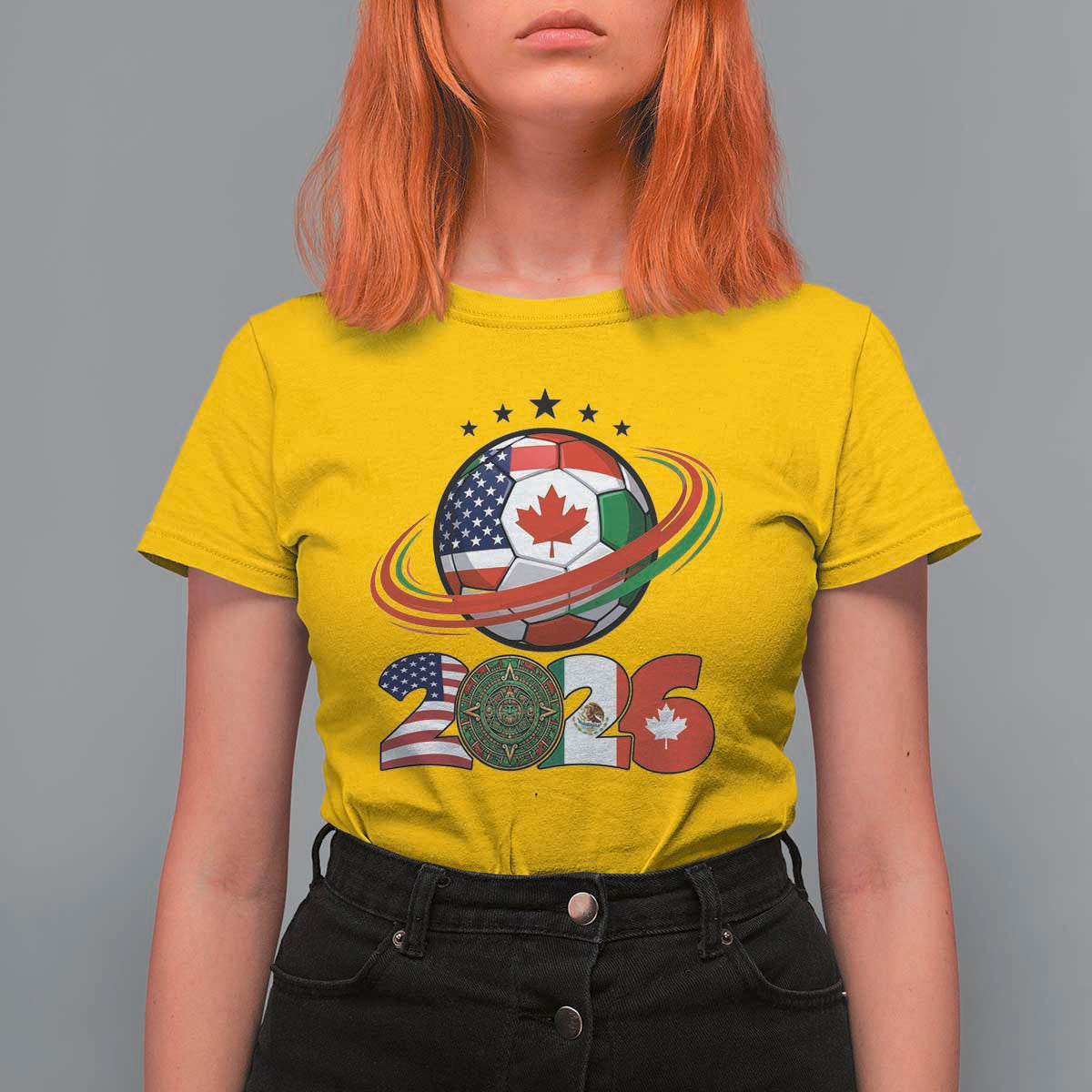 USA Mexico Canada T Shirt For Women 2026 Football Fan Gift