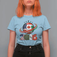 USA Mexico Canada T Shirt For Women 2026 Football Fan Gift