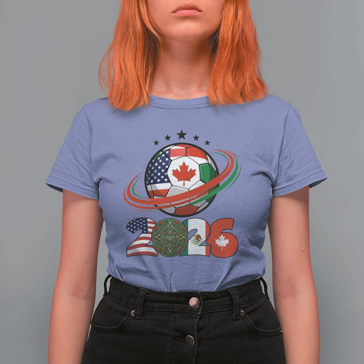 USA Mexico Canada T Shirt For Women 2026 Football Fan Gift