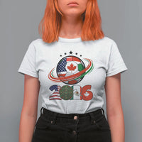 USA Mexico Canada T Shirt For Women 2026 Football Fan Gift