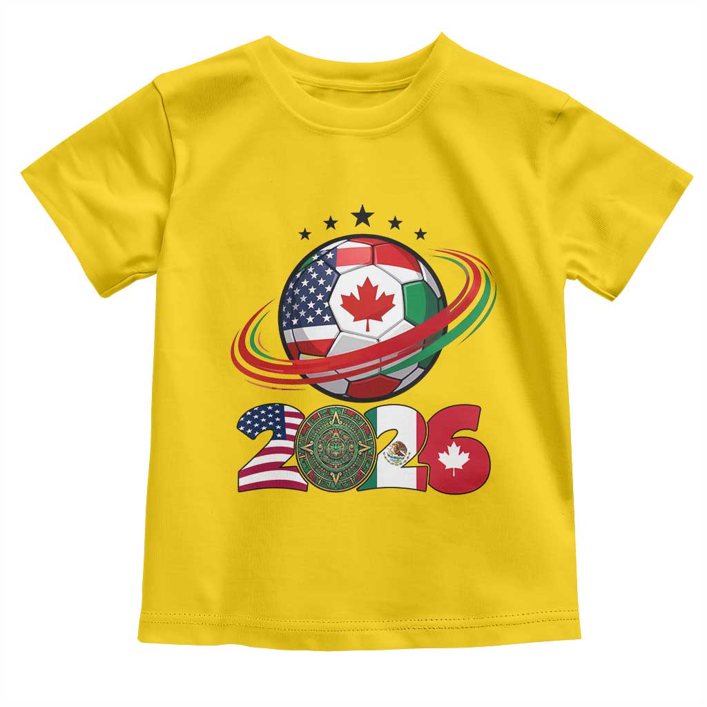 USA Mexico Canada Toddler T Shirt 2026 Football Fan Gift