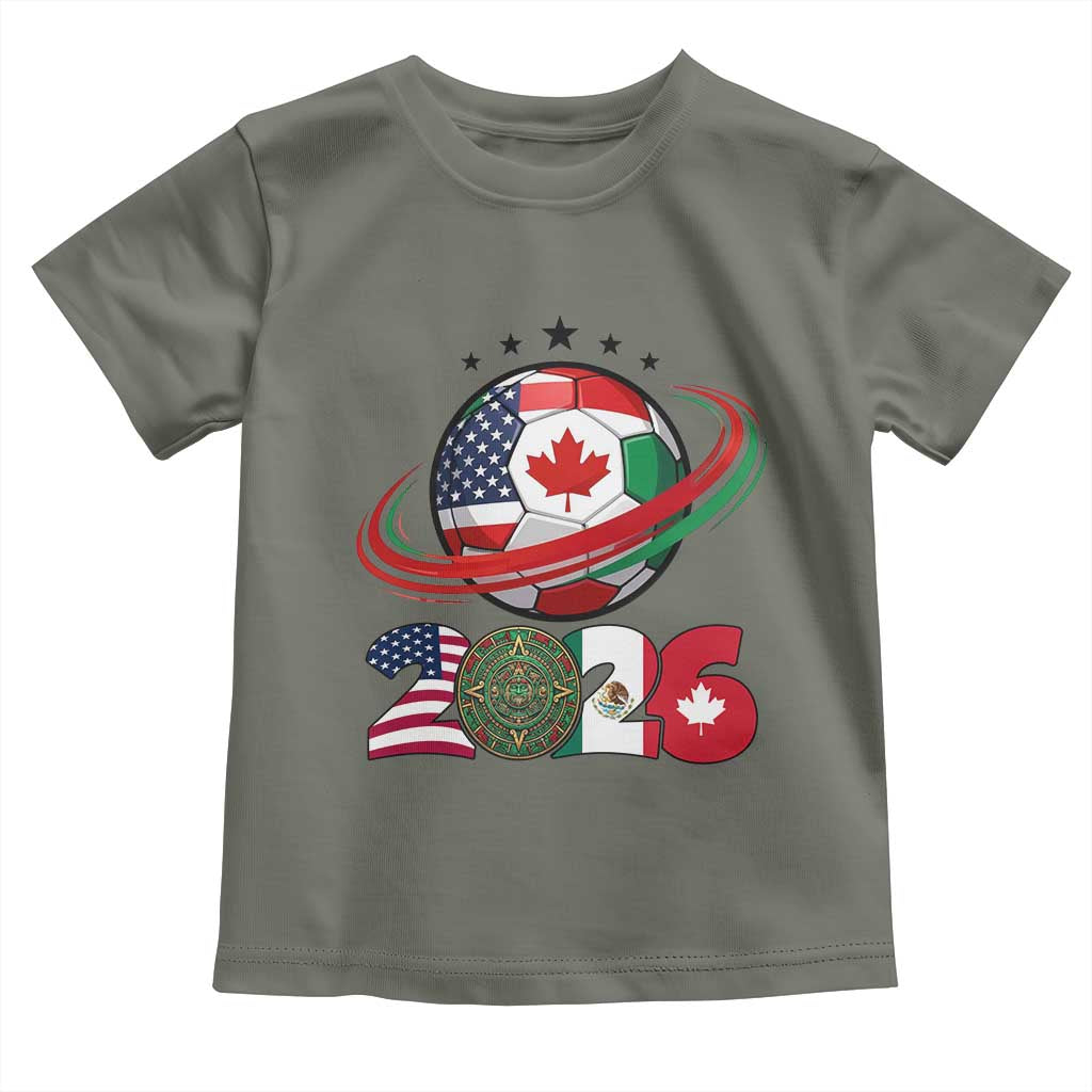 USA Mexico Canada Toddler T Shirt 2026 Football Fan Gift