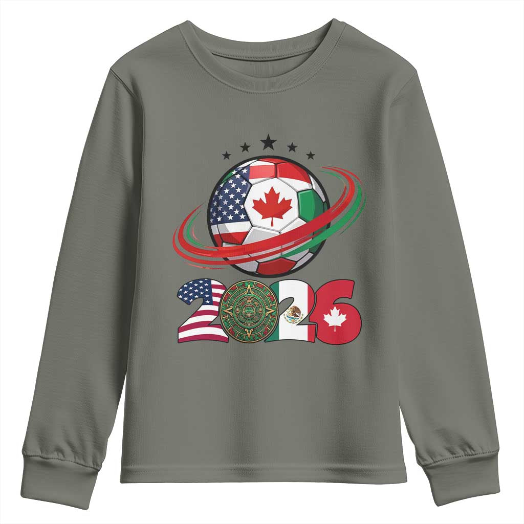 USA Mexico Canada Youth Sweatshirt 2026 Football Fan Gift