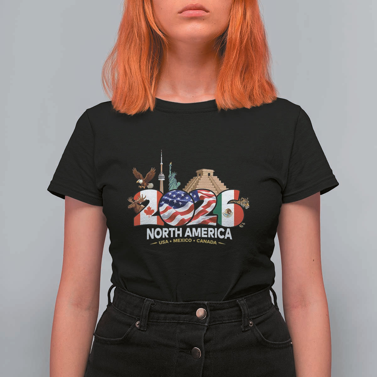 2026 North American Football Supporters T Shirt For Women
